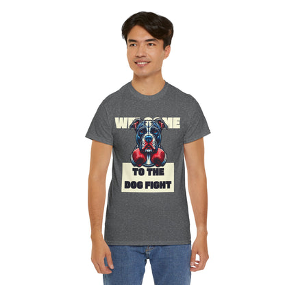 Dog Fight Boxing Dog T-Shirt — Welcome To The Dog Fight Graphic Tee
