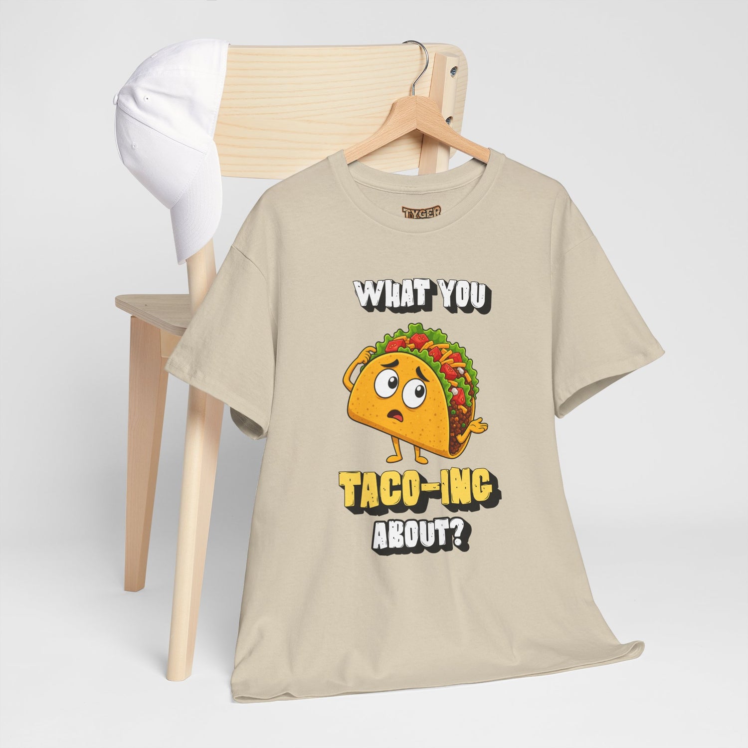 Taco Tee — "What You Taco-ing About?" Funny Food Graphic Shirt