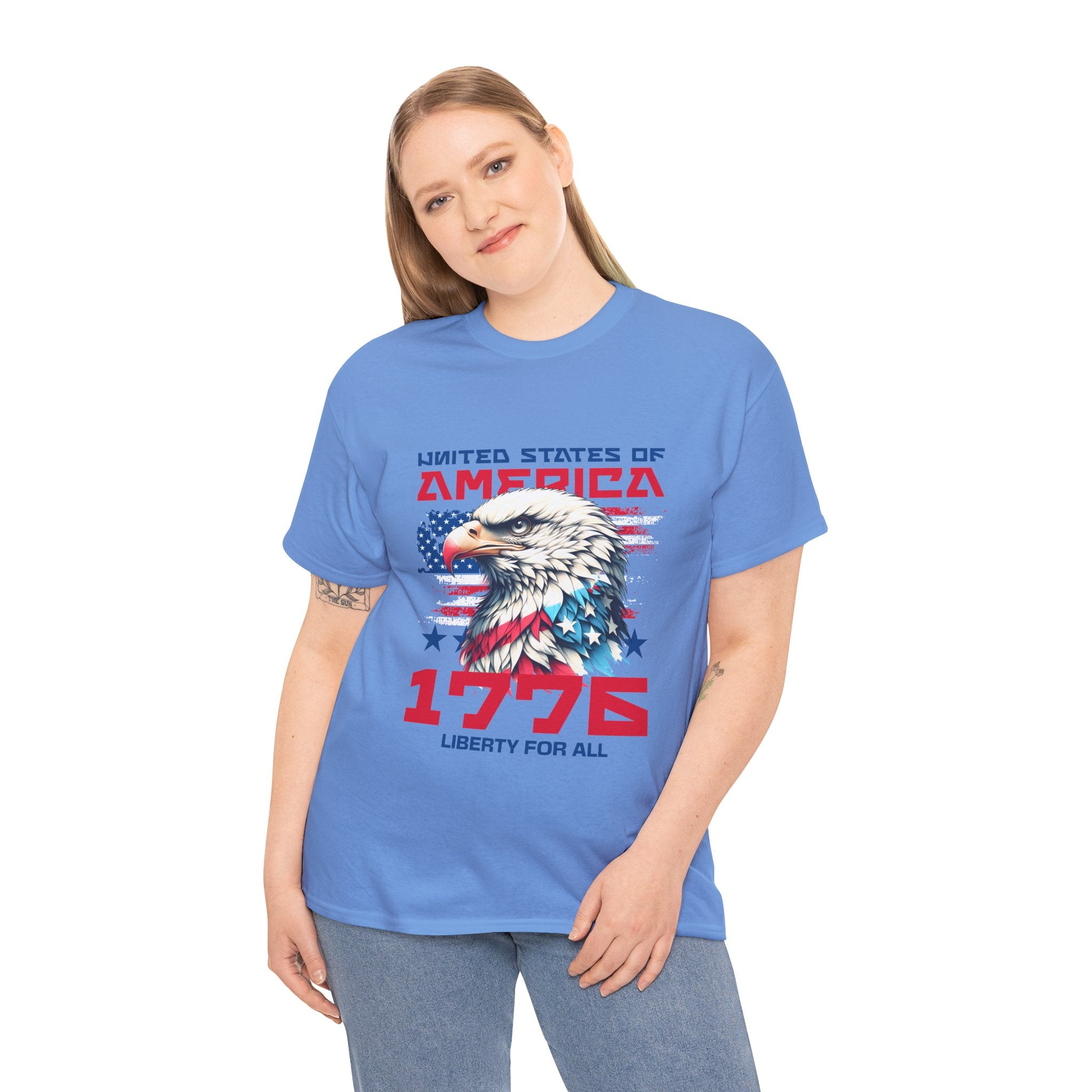 1776 Liberty For All T-Shirt — Patriotic American Eagle Independence Day Tee