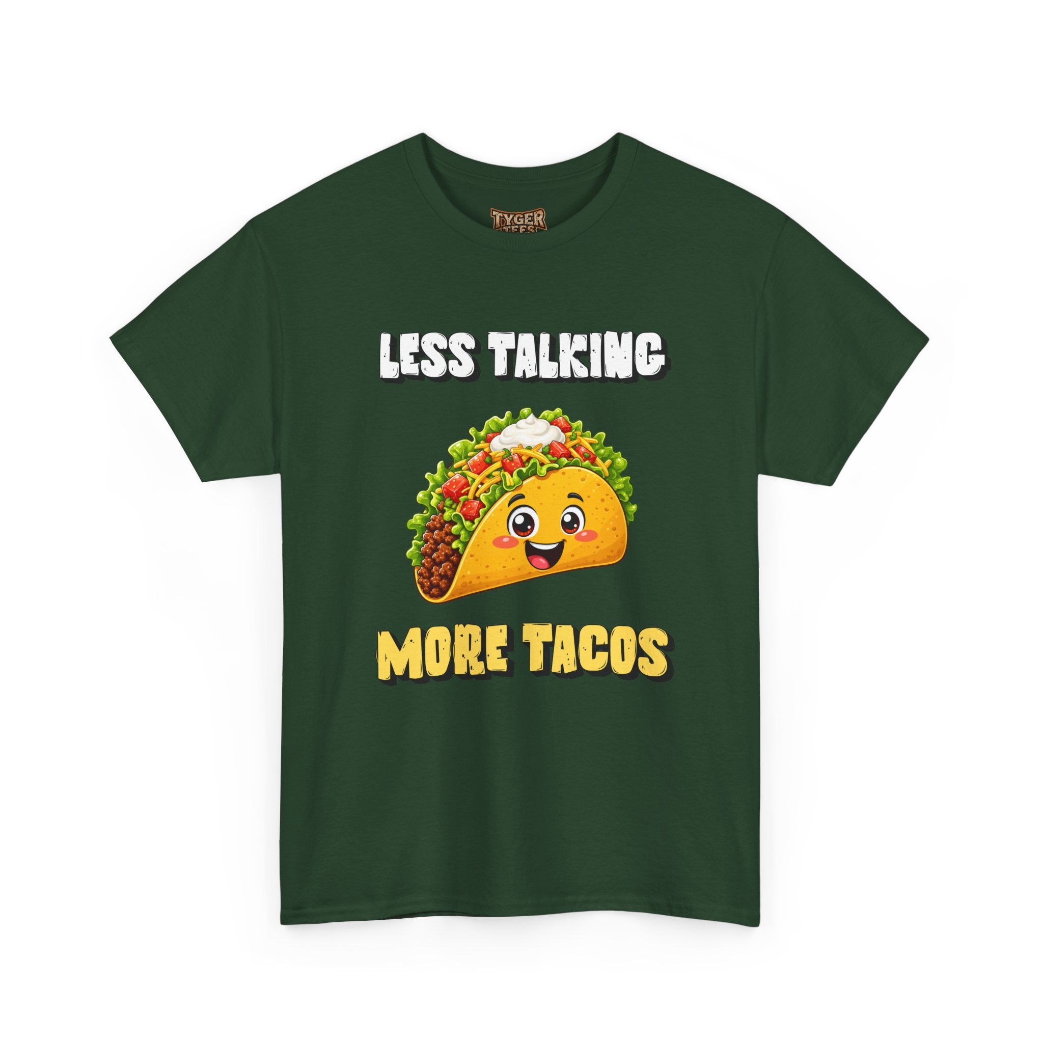 Less Talking More Tacos T-Shirt — Funny Taco Graphic Tee for Food Lovers