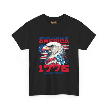 1776 Liberty For All T-Shirt — Patriotic American Eagle Independence Day Tee