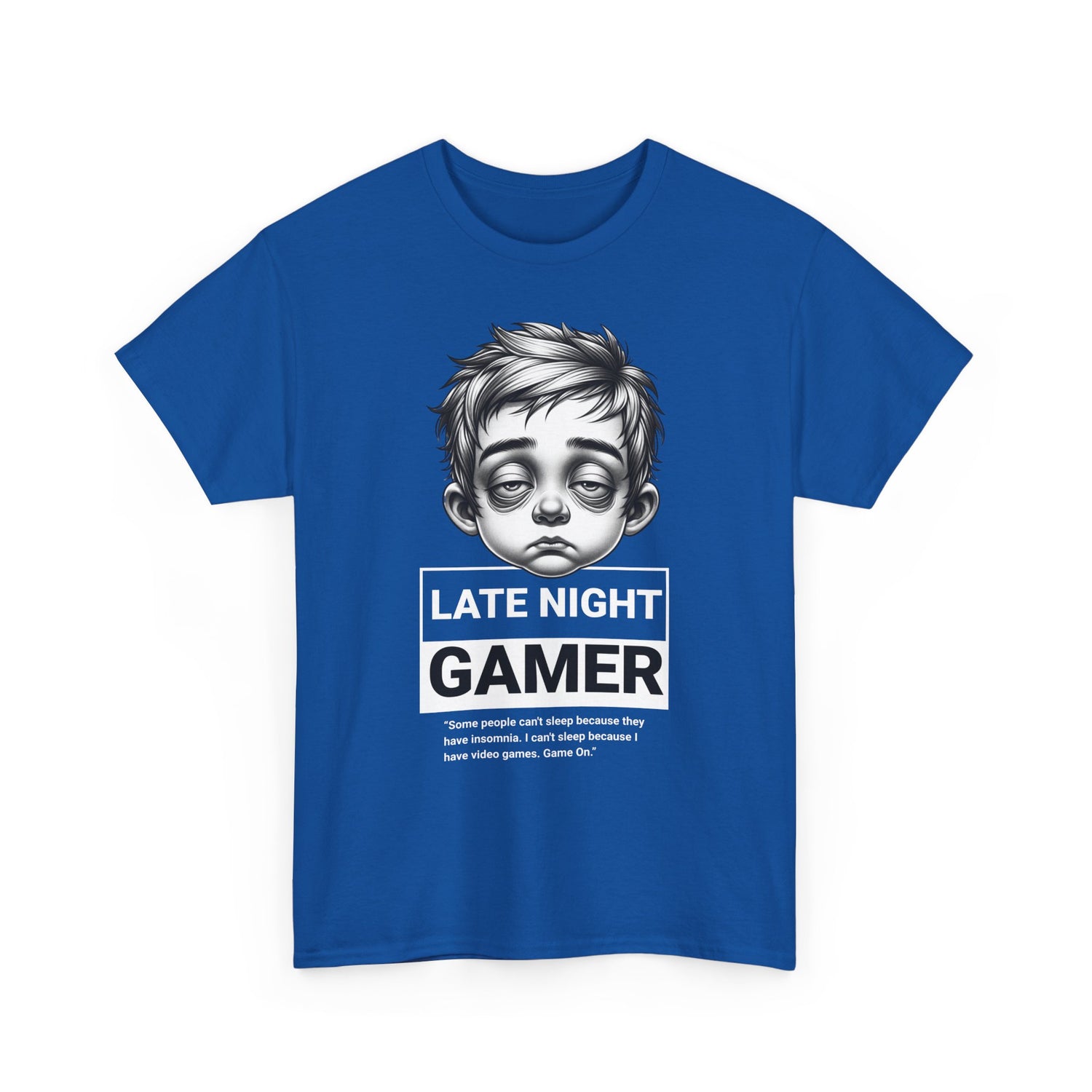 Late Night Gamer T-Shirt — Funny Sleepy Gamer Graphic Tee