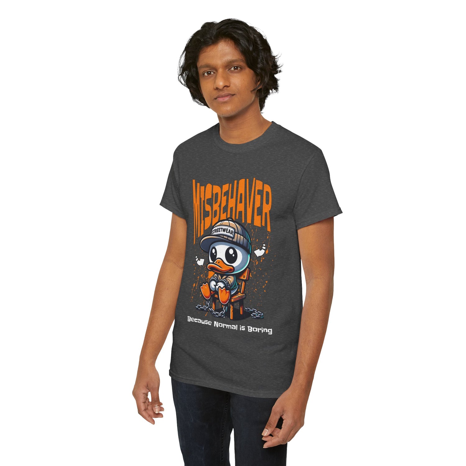 Misbehaver Duck T-Shirt — "Because Normal Is Boring" Graphic Tee