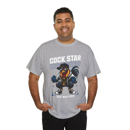 Cock Star Rooster T-Shirt — Size Matters Graphic Tee