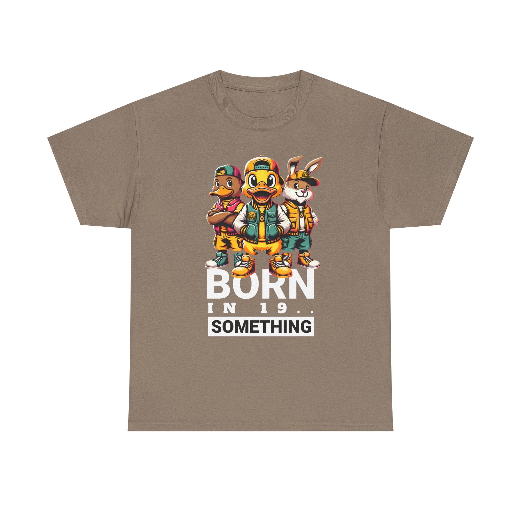 T-Shirt — "Born in 19__" Retro Cartoon Crew Graphic Tee