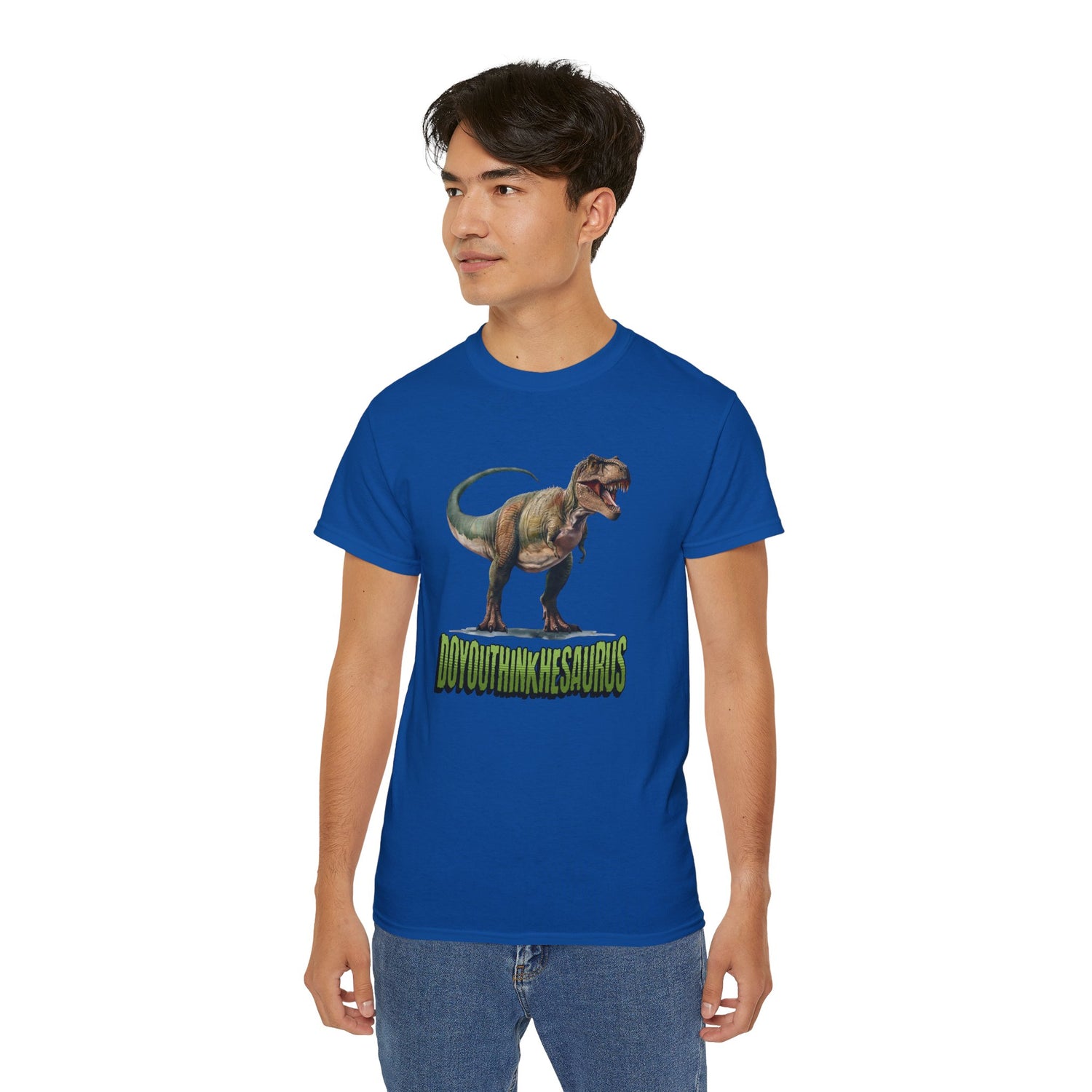 Funny DoYouThinkHeSaurus Dinosaur Cotton Tee