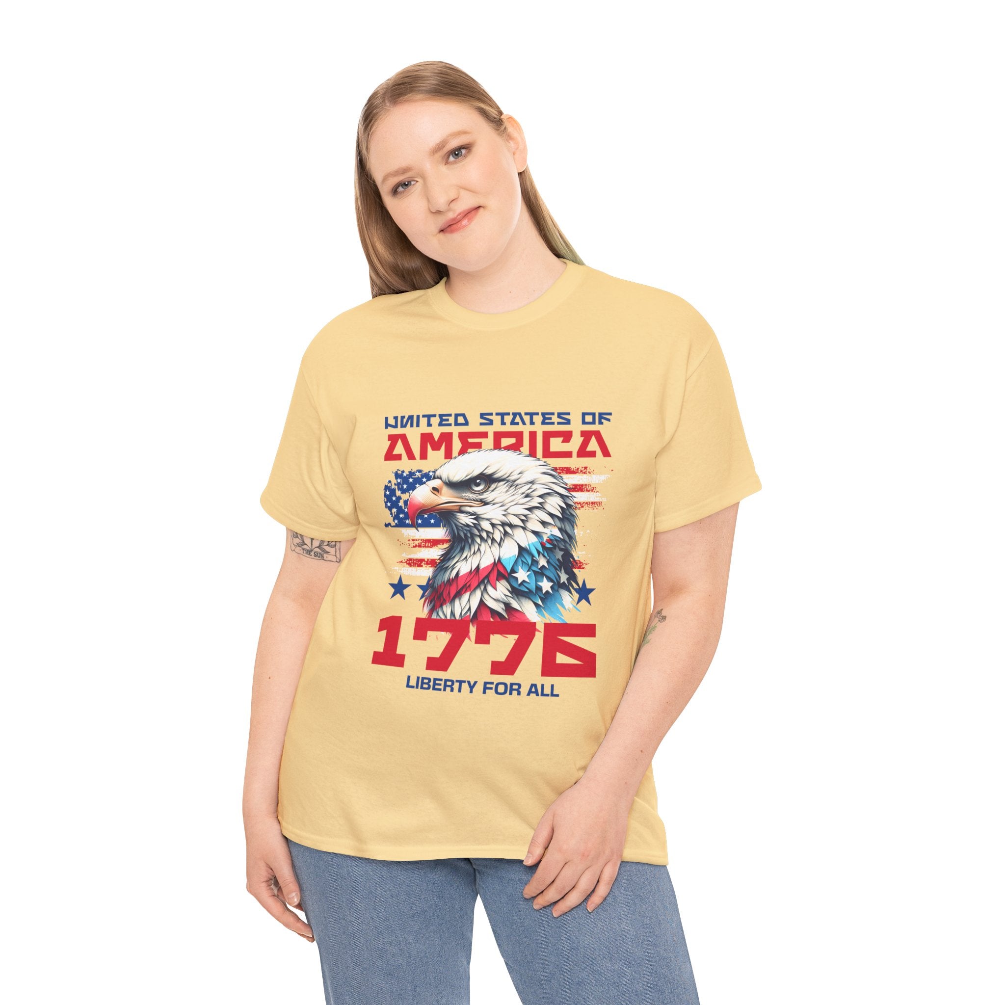1776 Liberty For All T-Shirt — Patriotic American Eagle Independence Day Tee