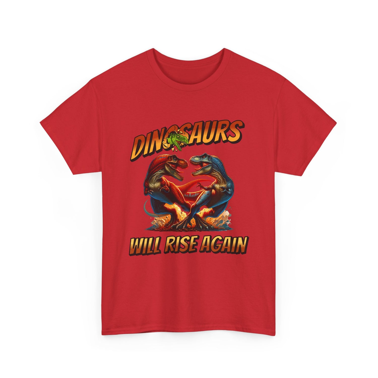 Dinosaur Graphic Tee – "Dinosaurs Will Rise Again" Retro Jurassic T‑Shirt