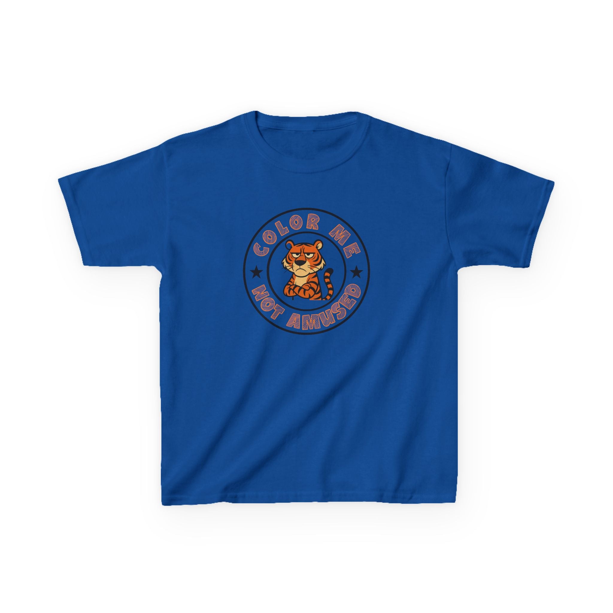 Kids Tee — Color Me Not Amused - Tiger
