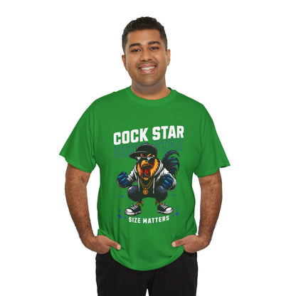 Cock Star Rooster T-Shirt — Size Matters Graphic Tee