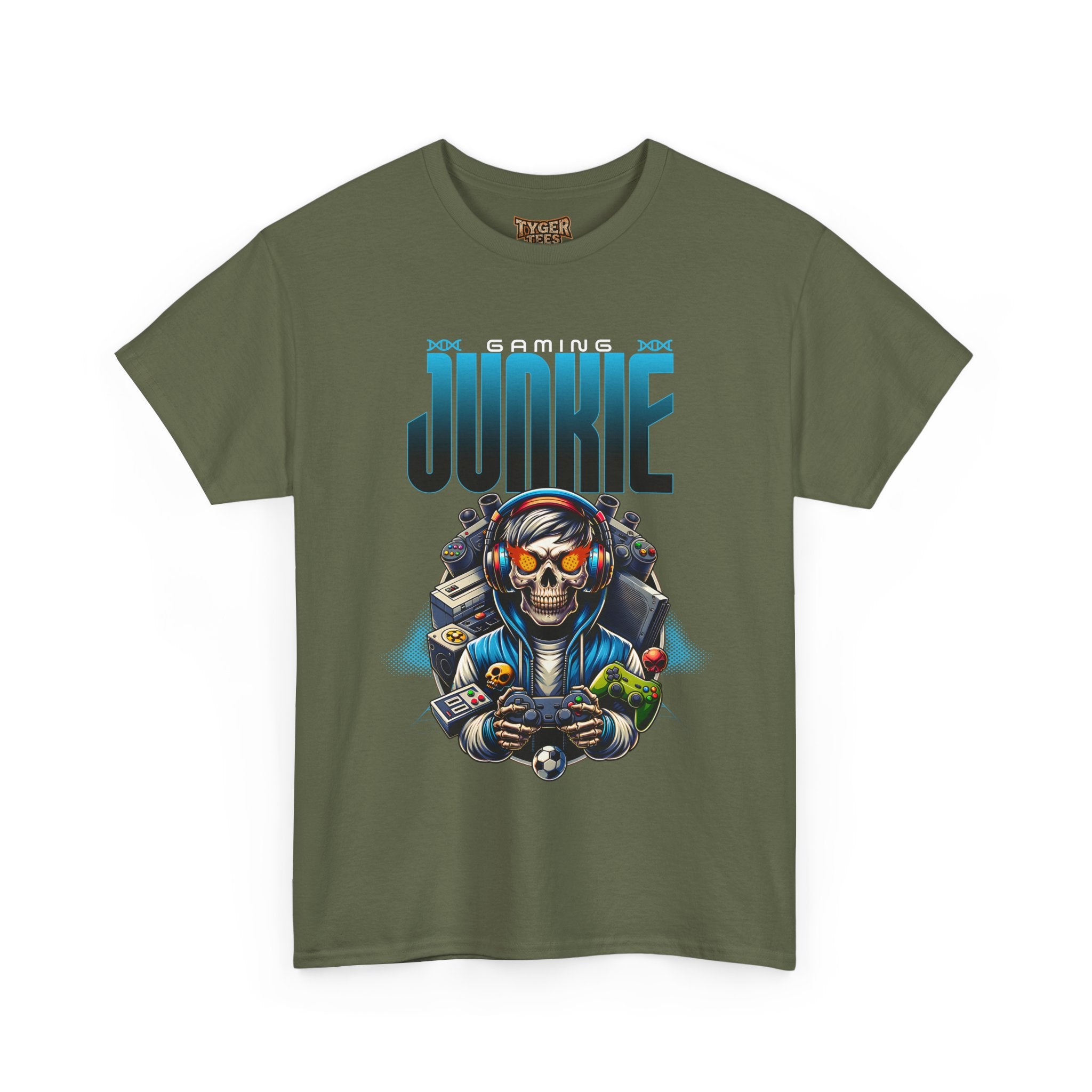 Gaming Junkie Skull Tee — Gamer Skull Controller Graphic T-Shirt