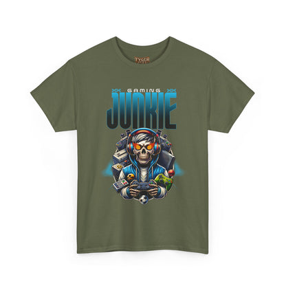 Gaming Junkie Skull Tee — Gamer Skull Controller Graphic T-Shirt