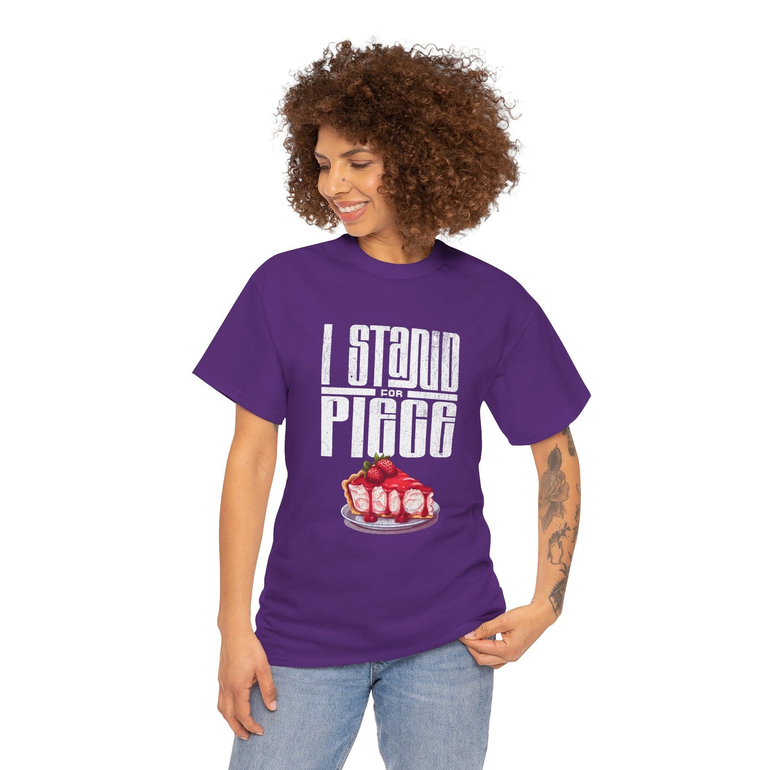I Stand For Piece of Strawberry Pie Cotton T-Shirt