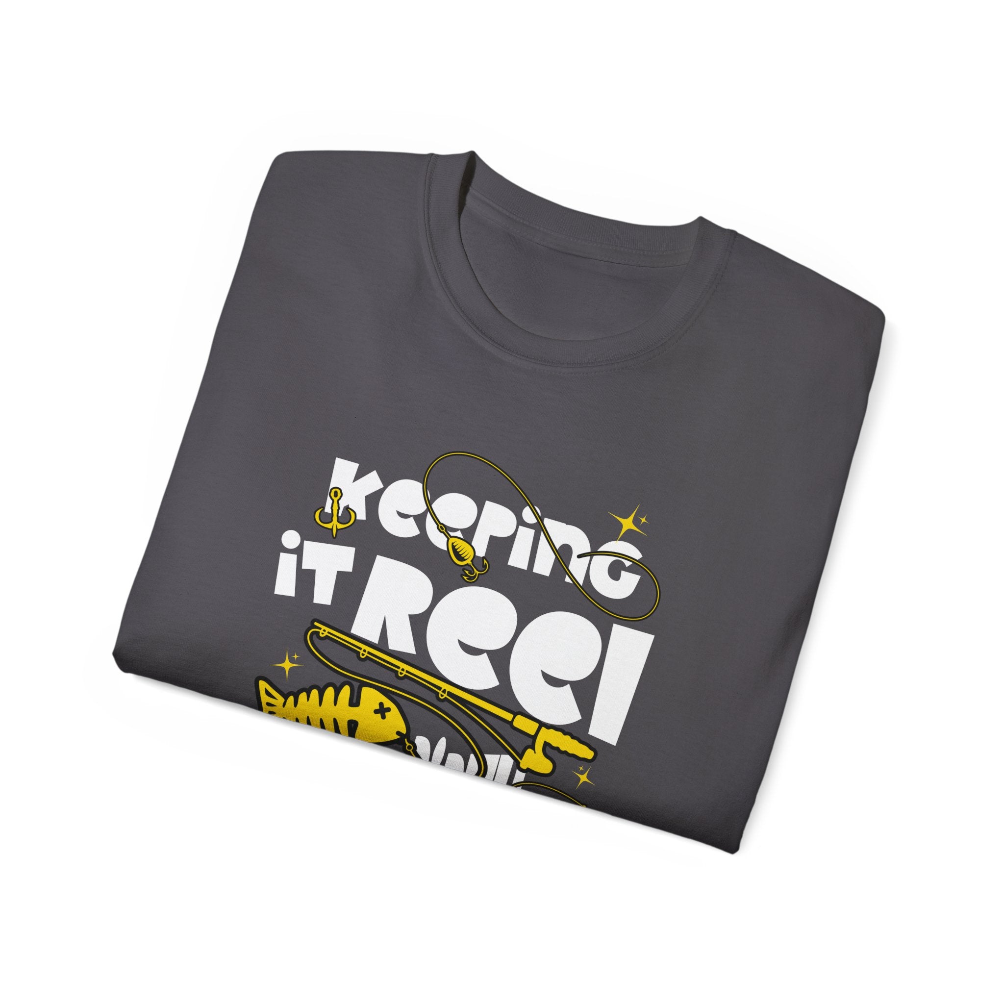 Keeping It Reel Since Birth Tee Cotton Fishing T-Shirt