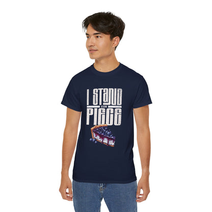 I Stand For Piece of Blueberry Pie Cotton T-Shirt