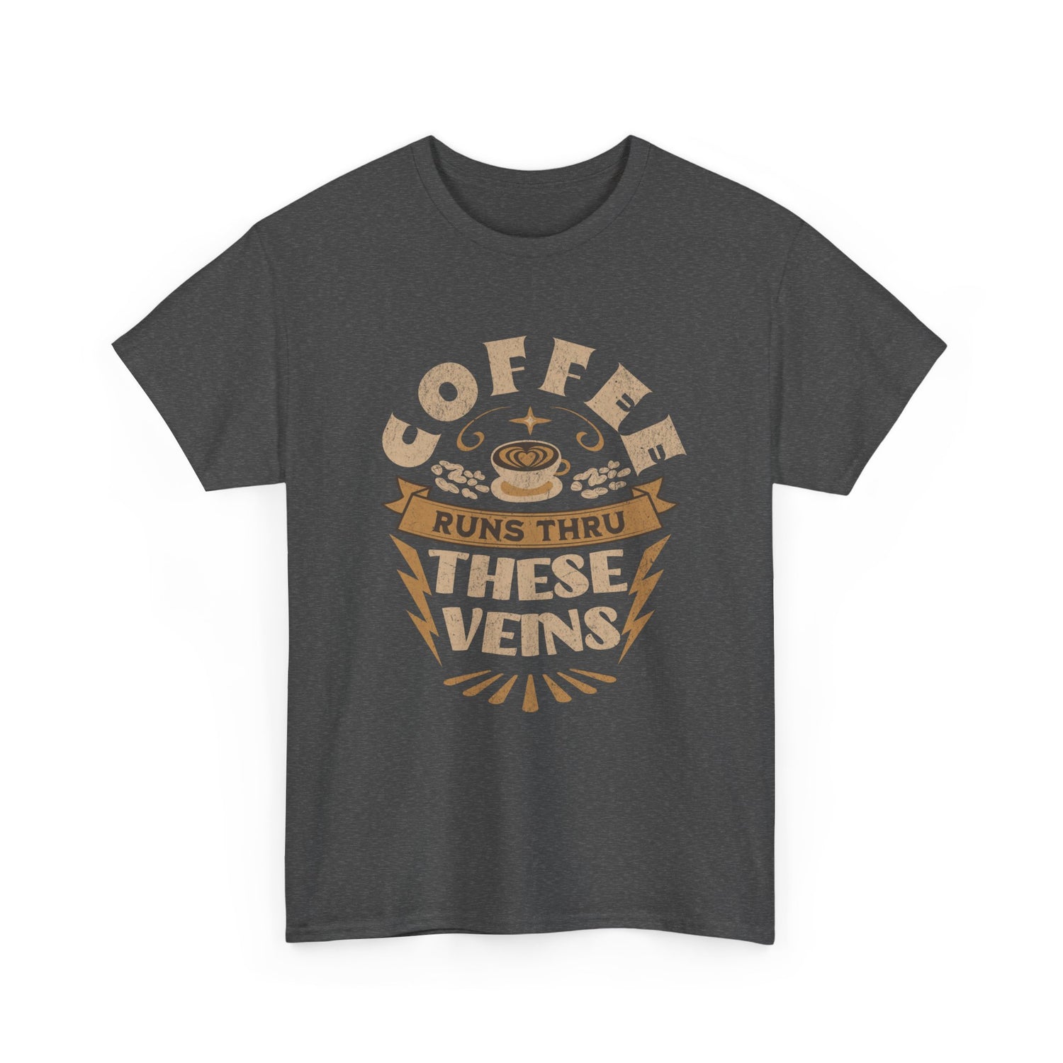 Coffee Runs Through These Veins – Funny Coffee Lover T-Shirt