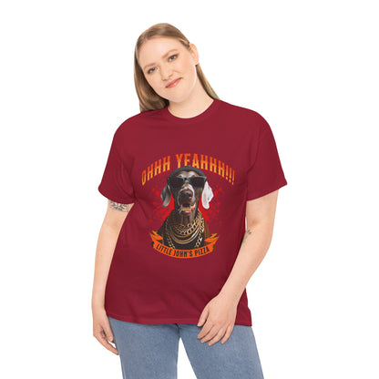 Little Johns Pizza Lover Unisex Tee, Ohhh Yeahhh Graphic Tee, Funny Dog T-Shirt, Food Lover Gift, Unisex Cotton Shirt
