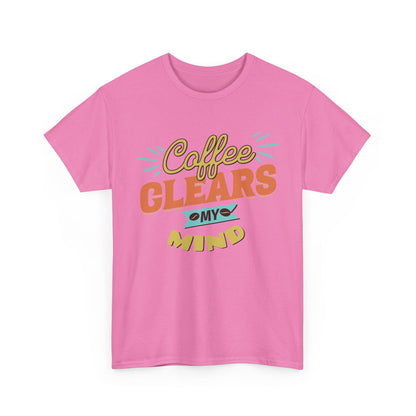 Coffee Clears My Mind T-Shirt — Retro Coffee Lover Tee