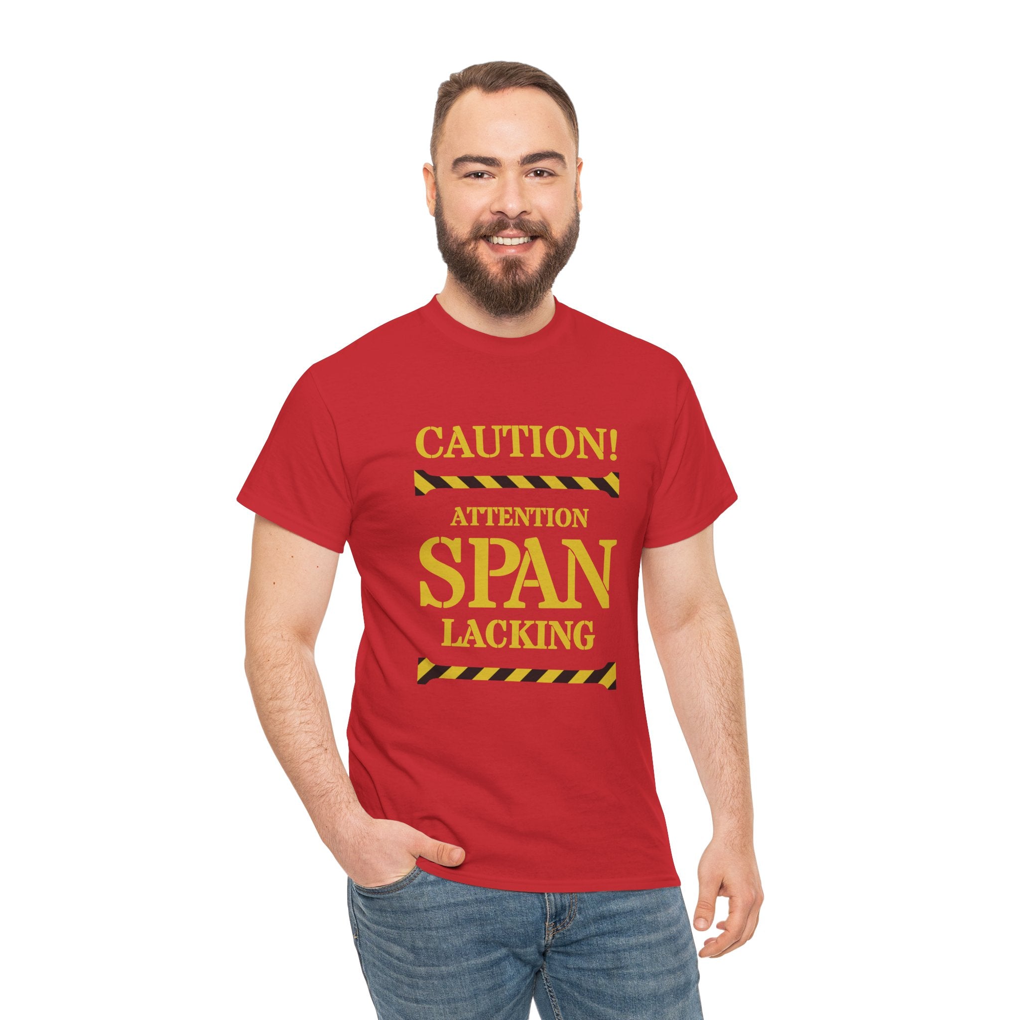 Caution! Attention Span Lacking T-Shirt — Funny Sarcastic Graphic Tee