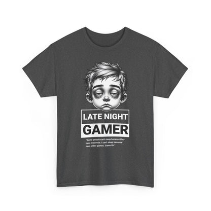 Late Night Gamer T-Shirt — Funny Sleepy Gamer Graphic Tee