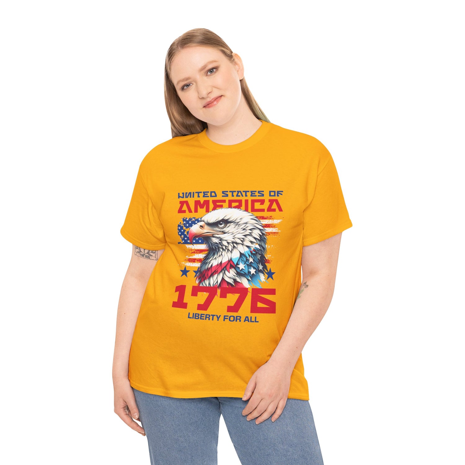 1776 Liberty For All T-Shirt — Patriotic American Eagle Independence Day Tee