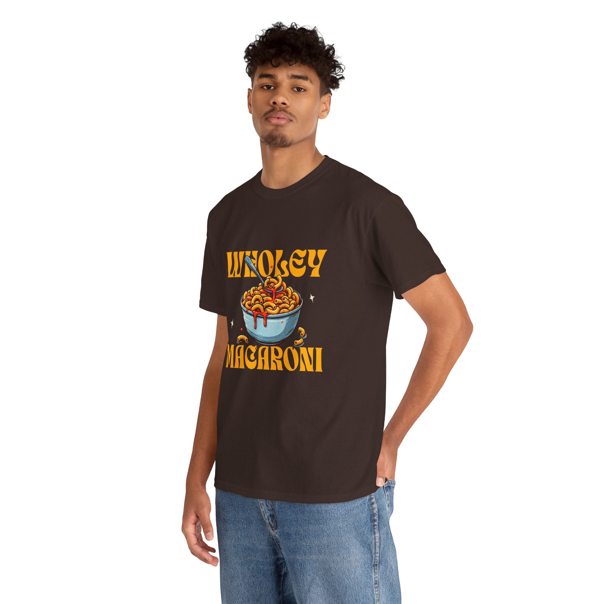Wholey Macaroni Unisex Tee, Funny T-Shirt, Casual Graphic Shirt, Gift for Pasta Lovers, Foodie Apparel, Comfortable Everyday Wear