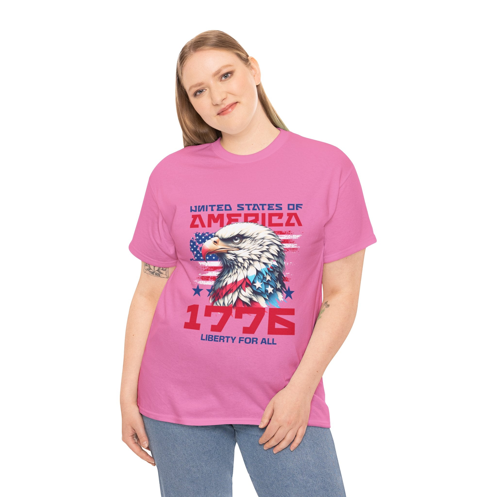 1776 Liberty For All T-Shirt — Patriotic American Eagle Independence Day Tee