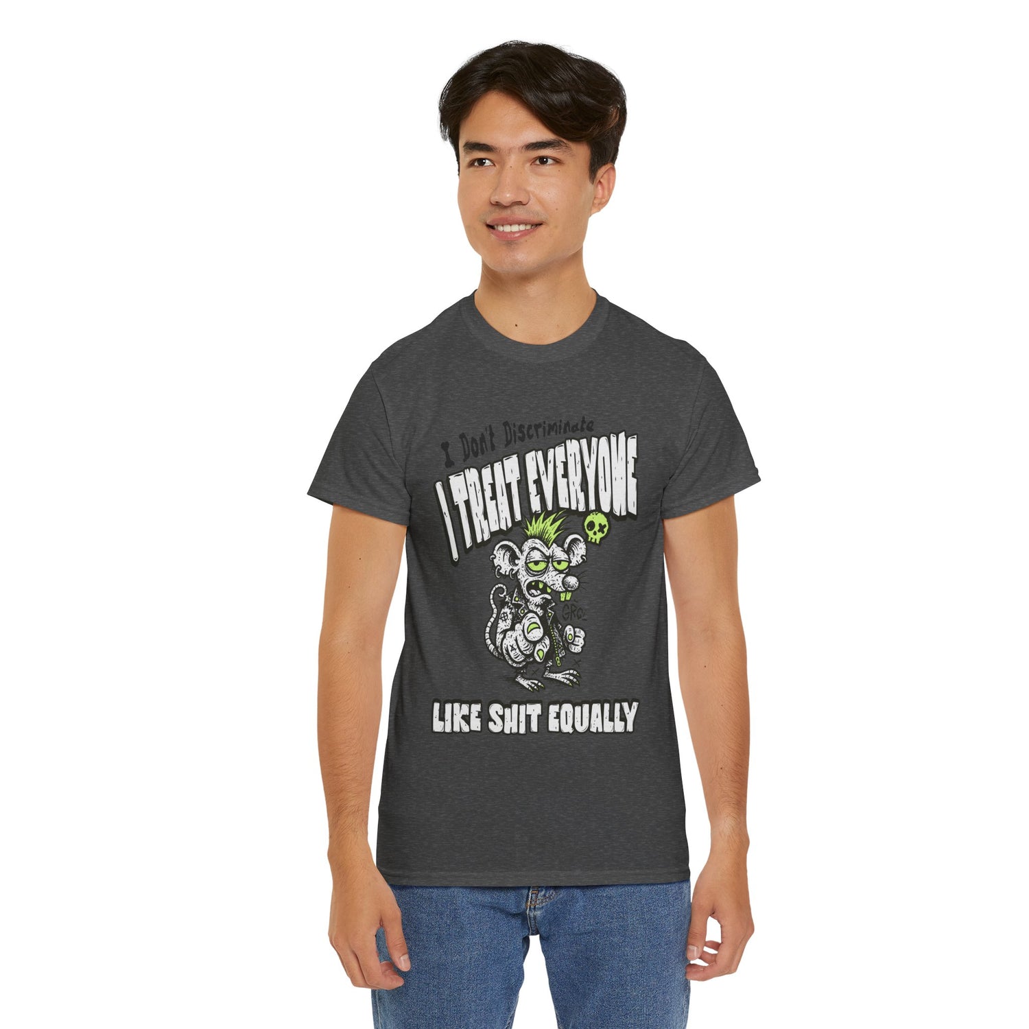 I Treat Everyone Like Shit Equally - Rude Rat Graphic Tee