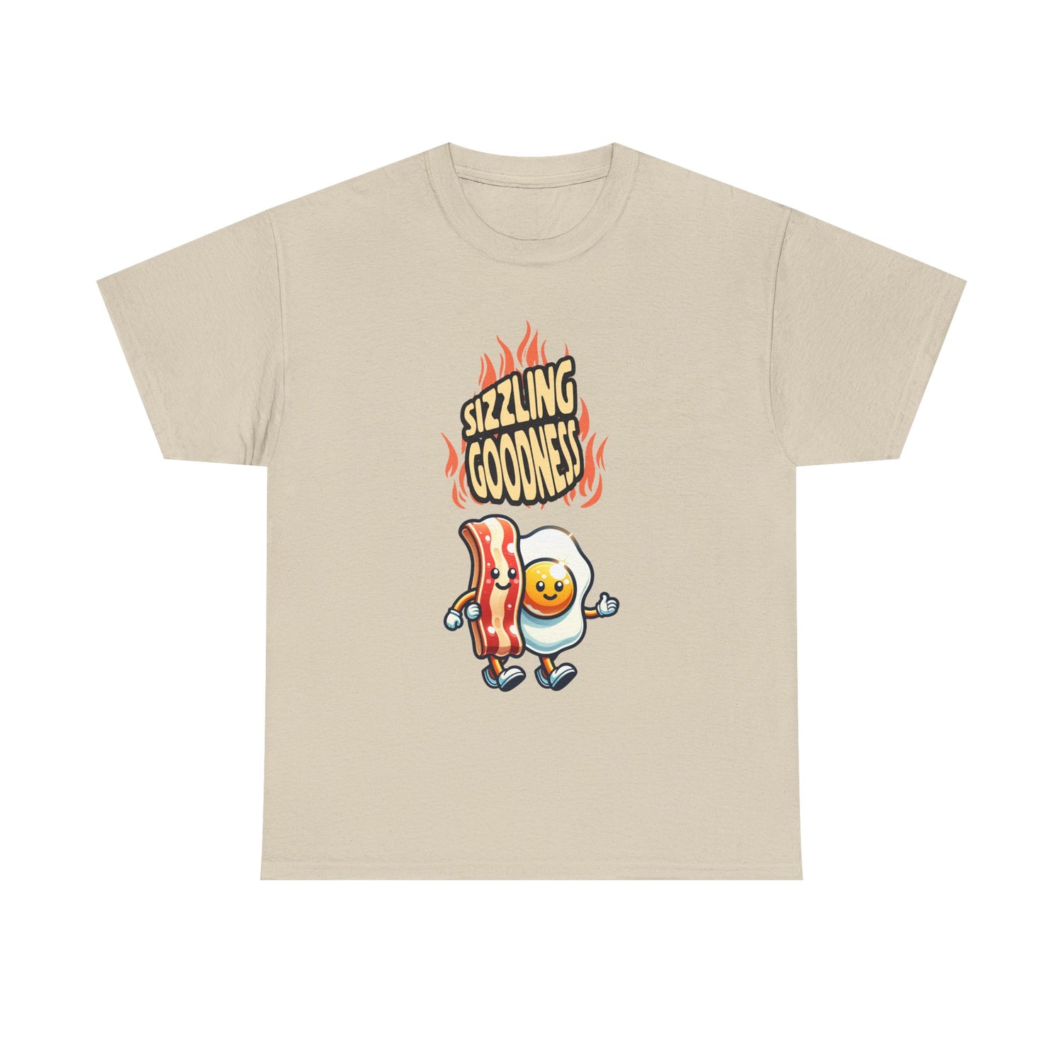 Sizzling Goodness Breakfast Tee — Funny Bacon &amp; Egg Graphic T-Shirt