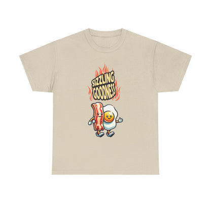 Sizzling Goodness Breakfast Tee — Funny Bacon &amp; Egg Graphic T-Shirt