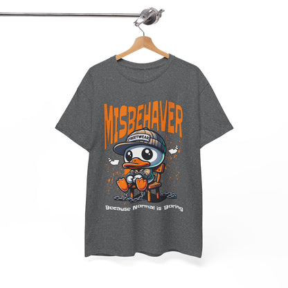 Misbehaver Duck T-Shirt — "Because Normal Is Boring" Graphic Tee
