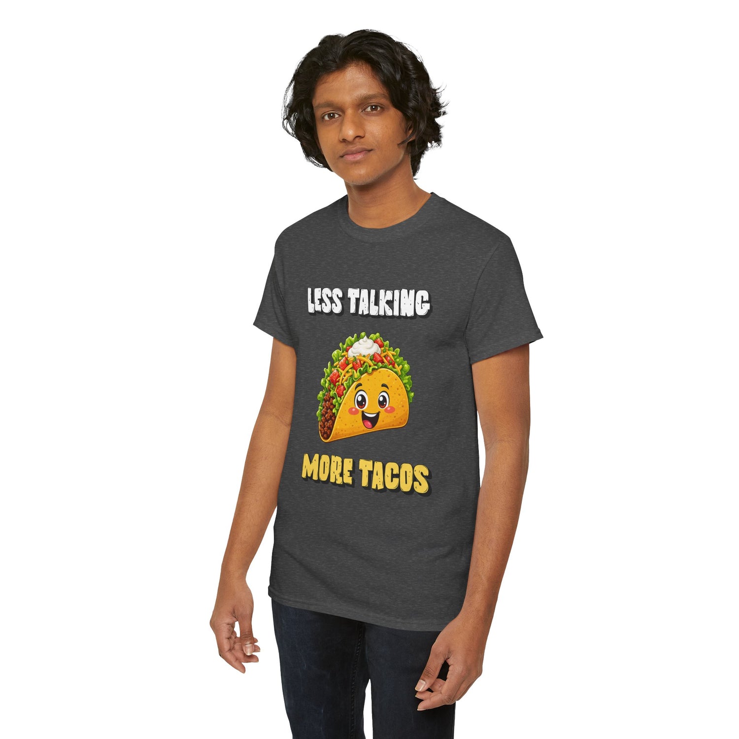 Less Talking More Tacos T-Shirt — Funny Taco Graphic Tee for Food Lovers