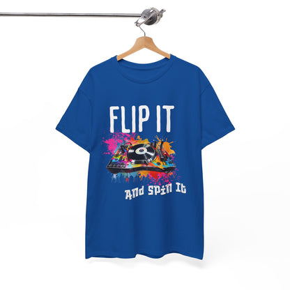 Flip &amp; Spin the Record Unisex Heavy Cotton Tee