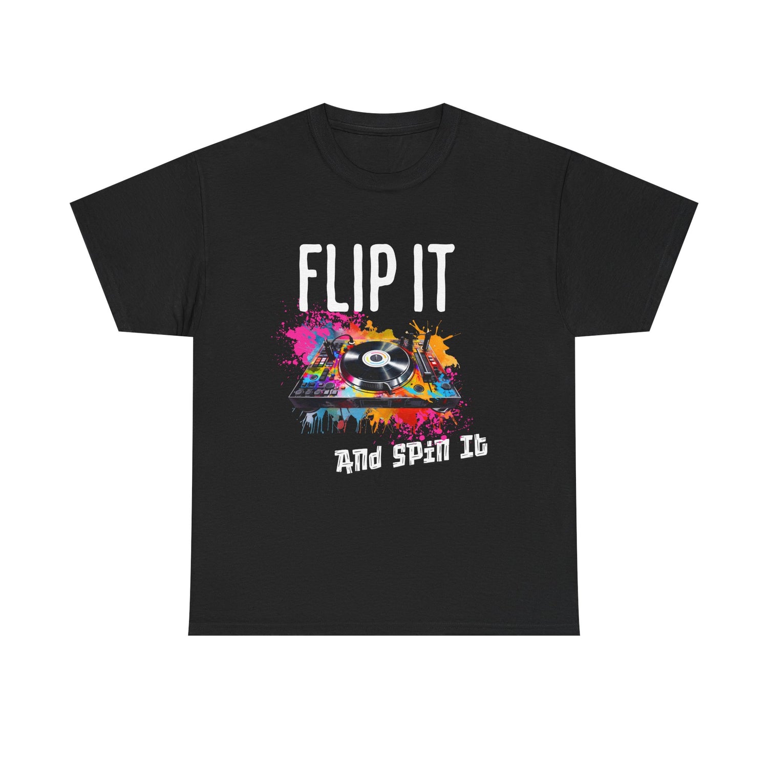 Flip &amp; Spin the Record Unisex Heavy Cotton Tee