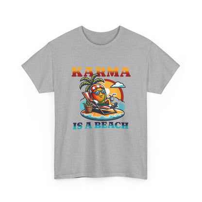 "Karma Is a Beach" Retro Tropical Tee