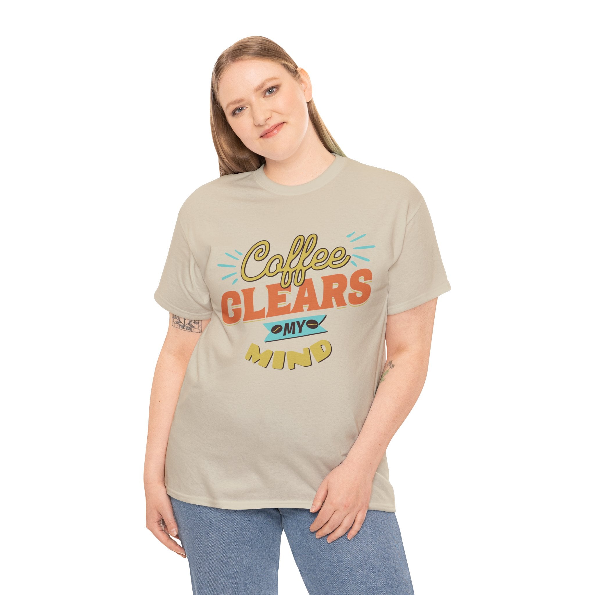 Coffee Clears My Mind T-Shirt — Retro Coffee Lover Tee