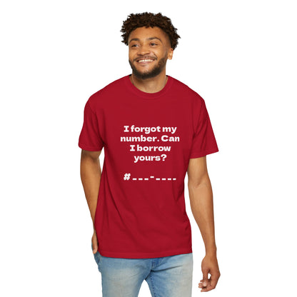 Pick-Up Line Tee - Can I Borrow Your Number