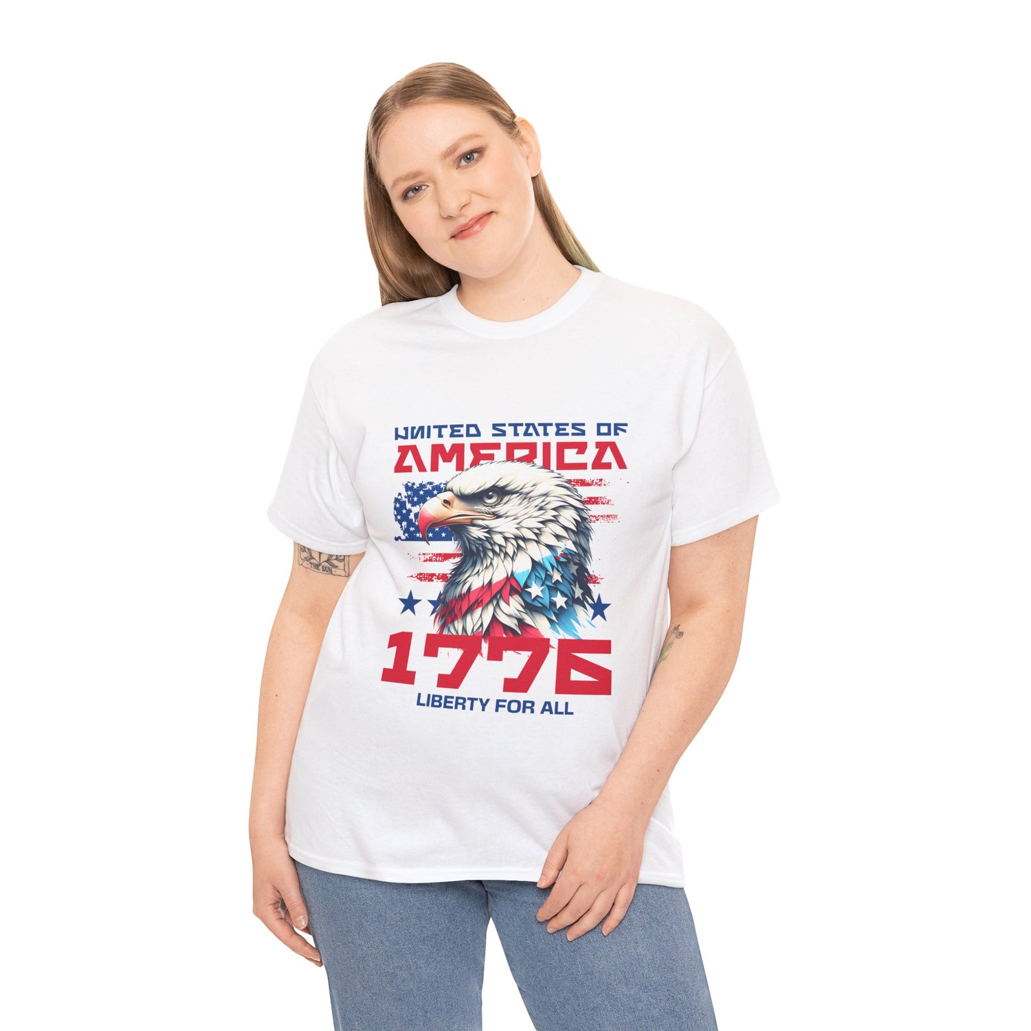 1776 Liberty For All T-Shirt — Patriotic American Eagle Independence Day Tee