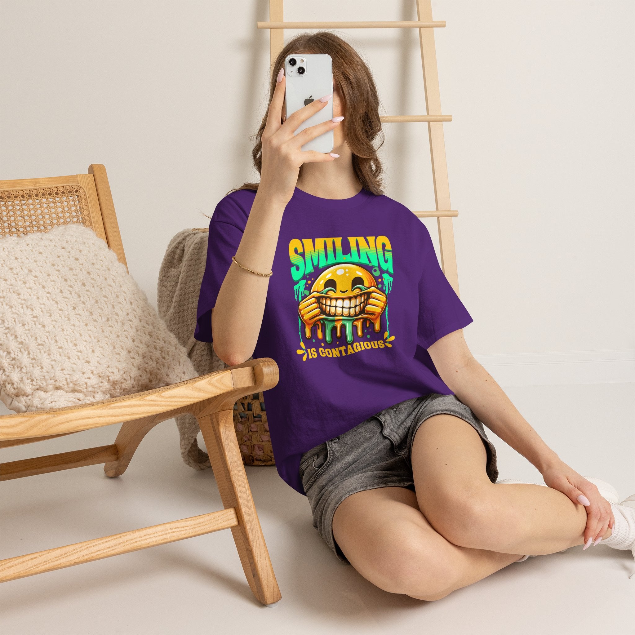 Smiling Is Contagious – Happy Smiley Face T-Shirt