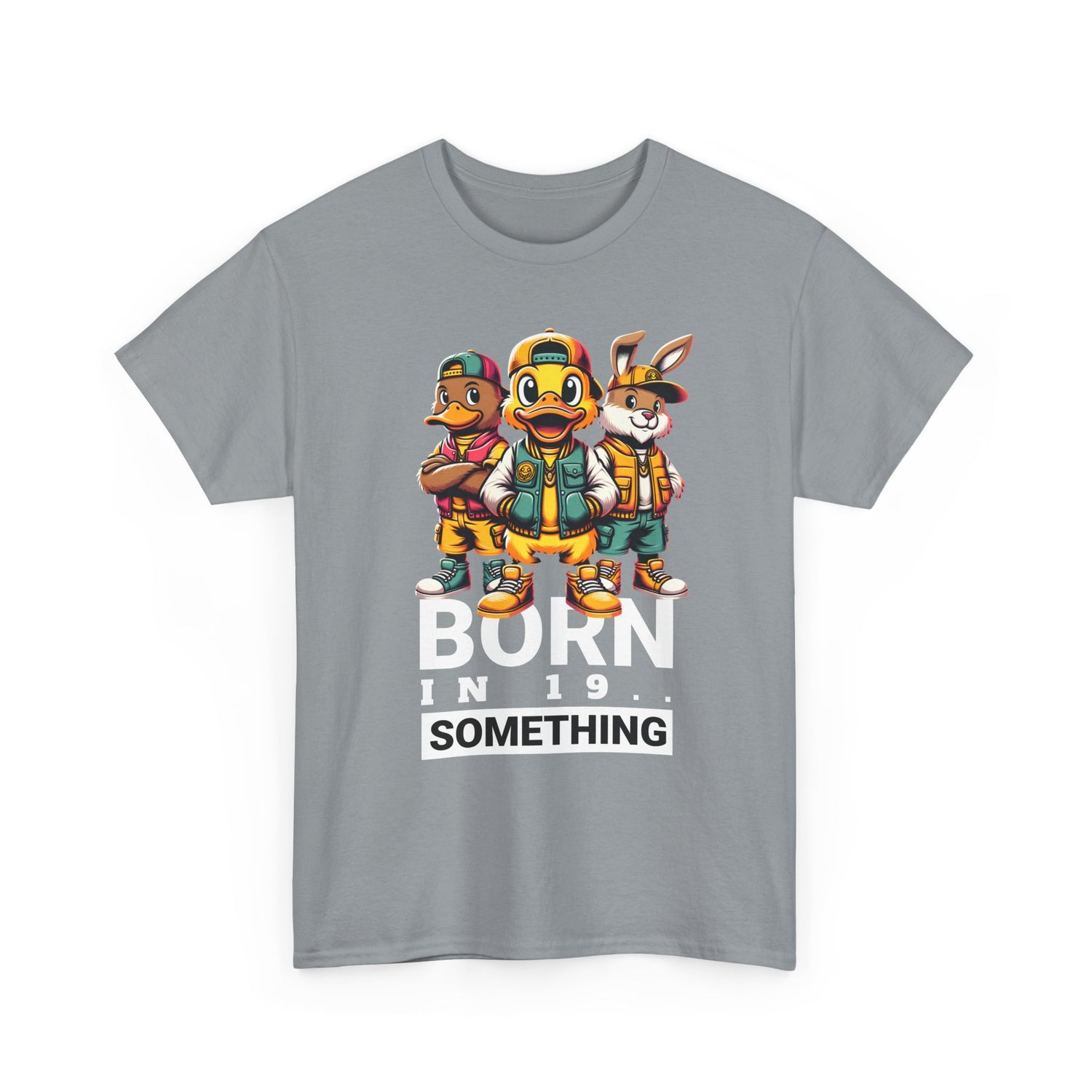 T-Shirt — "Born in 19__" Retro Cartoon Crew Graphic Tee