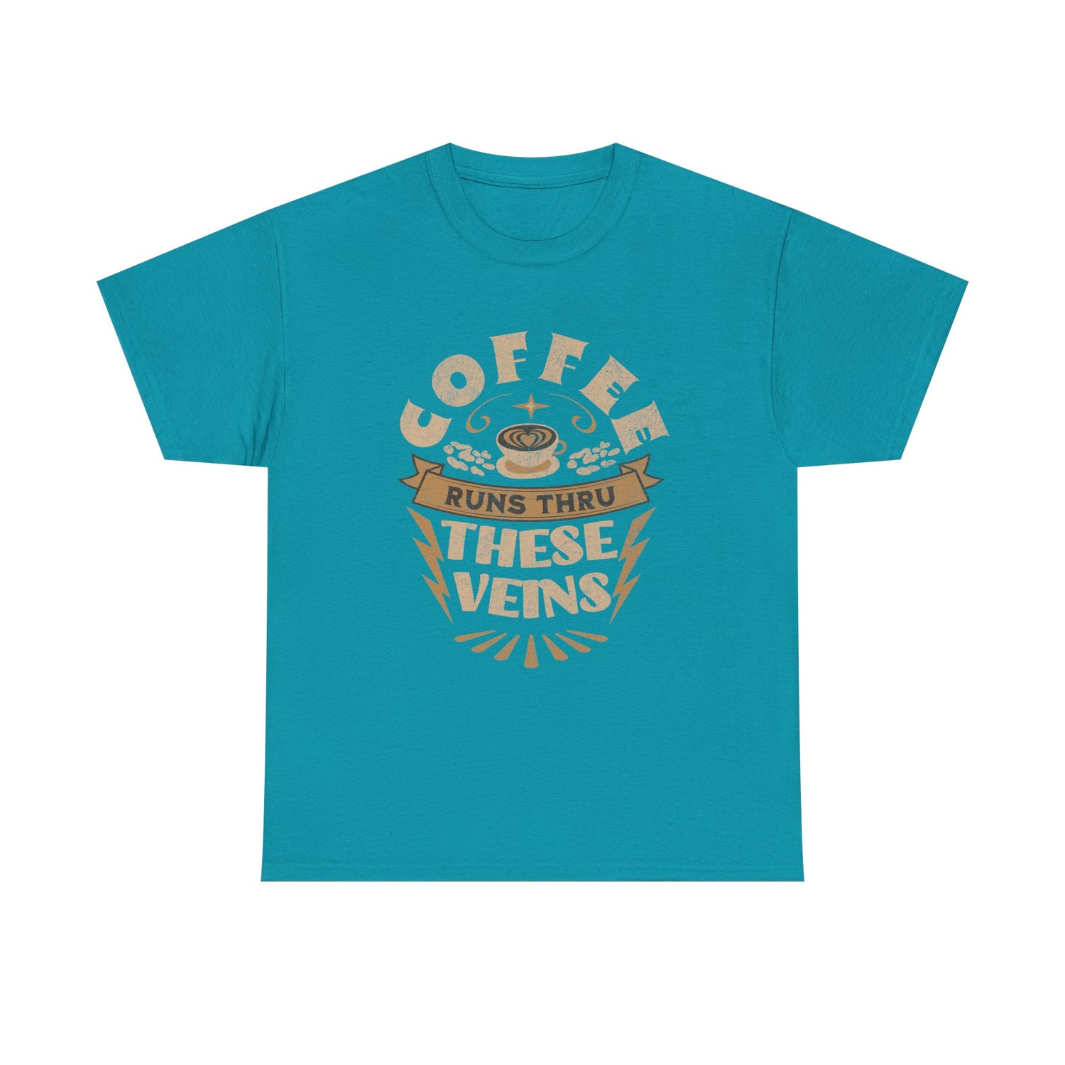 Coffee Runs Through These Veins – Funny Coffee Lover T-Shirt