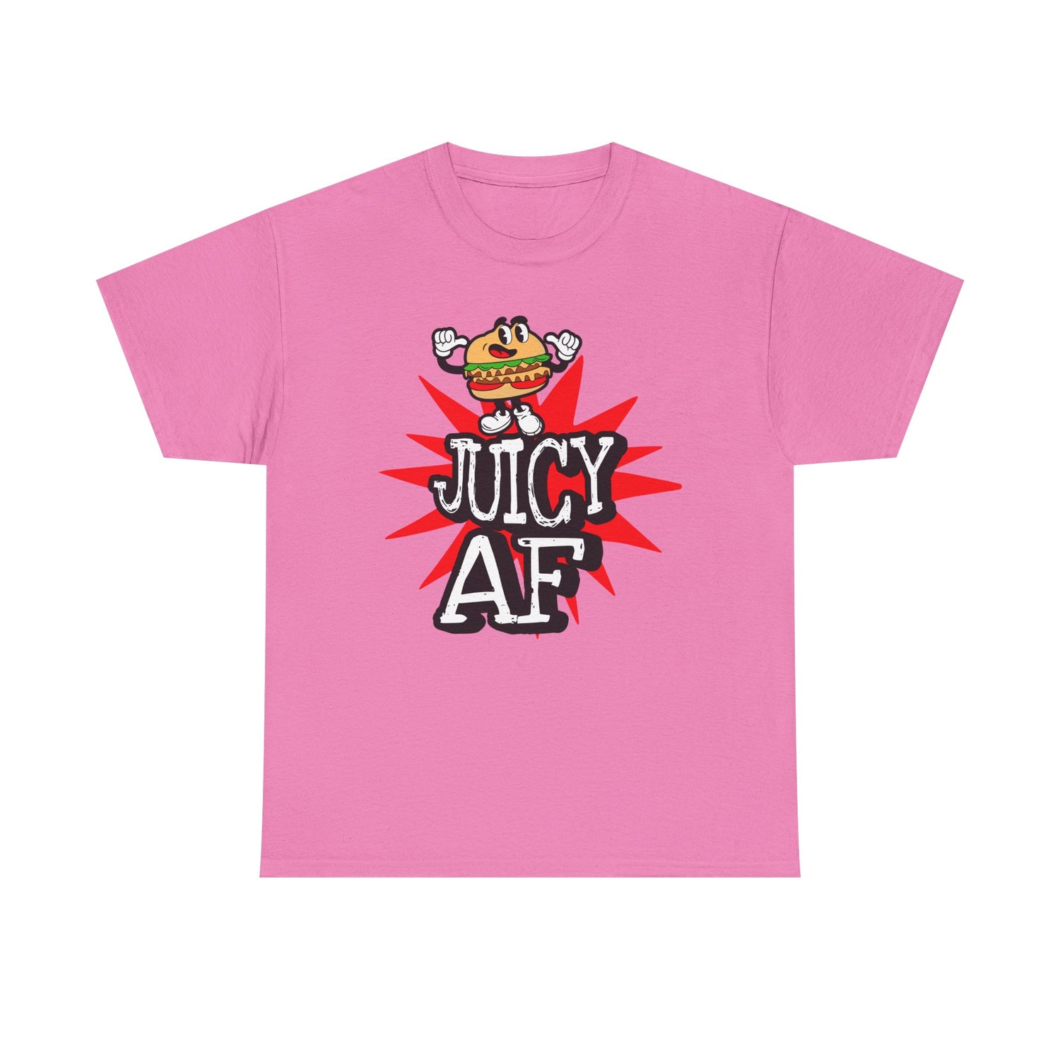 Juicy AF T-Shirt — Retro Cartoon Burger Graphic Tee