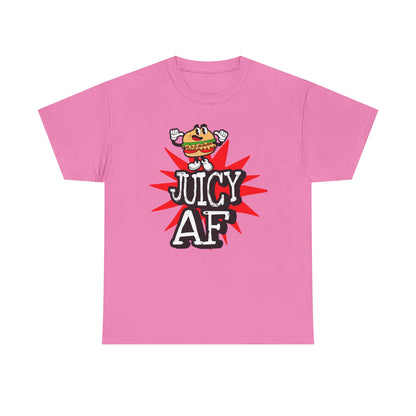 Juicy AF T-Shirt — Retro Cartoon Burger Graphic Tee