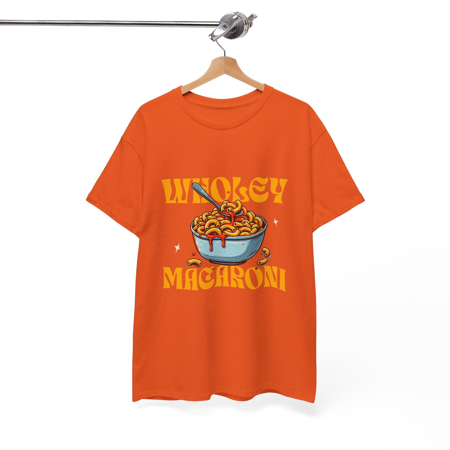 Wholey Macaroni Unisex Tee, Funny T-Shirt, Casual Graphic Shirt, Gift for Pasta Lovers, Foodie Apparel, Comfortable Everyday Wear