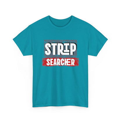 Step Searcher Graphic Tee — Vintage Red Stamped Design
