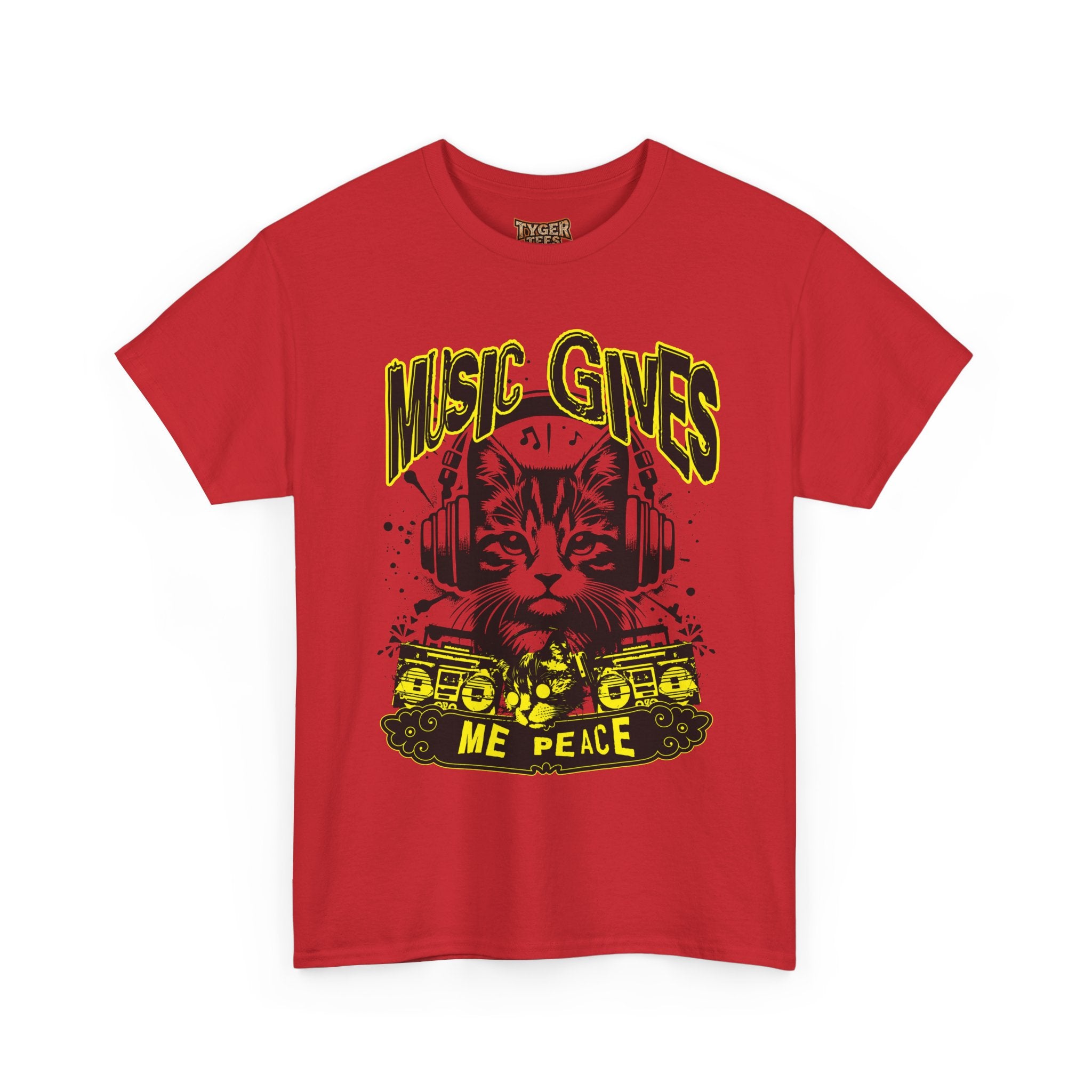 Music Gives Me Peace Cat T-Shirt