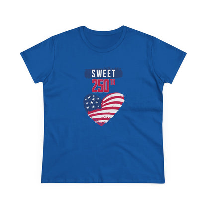 Sweet 250th American Flag Heart T‑Shirt