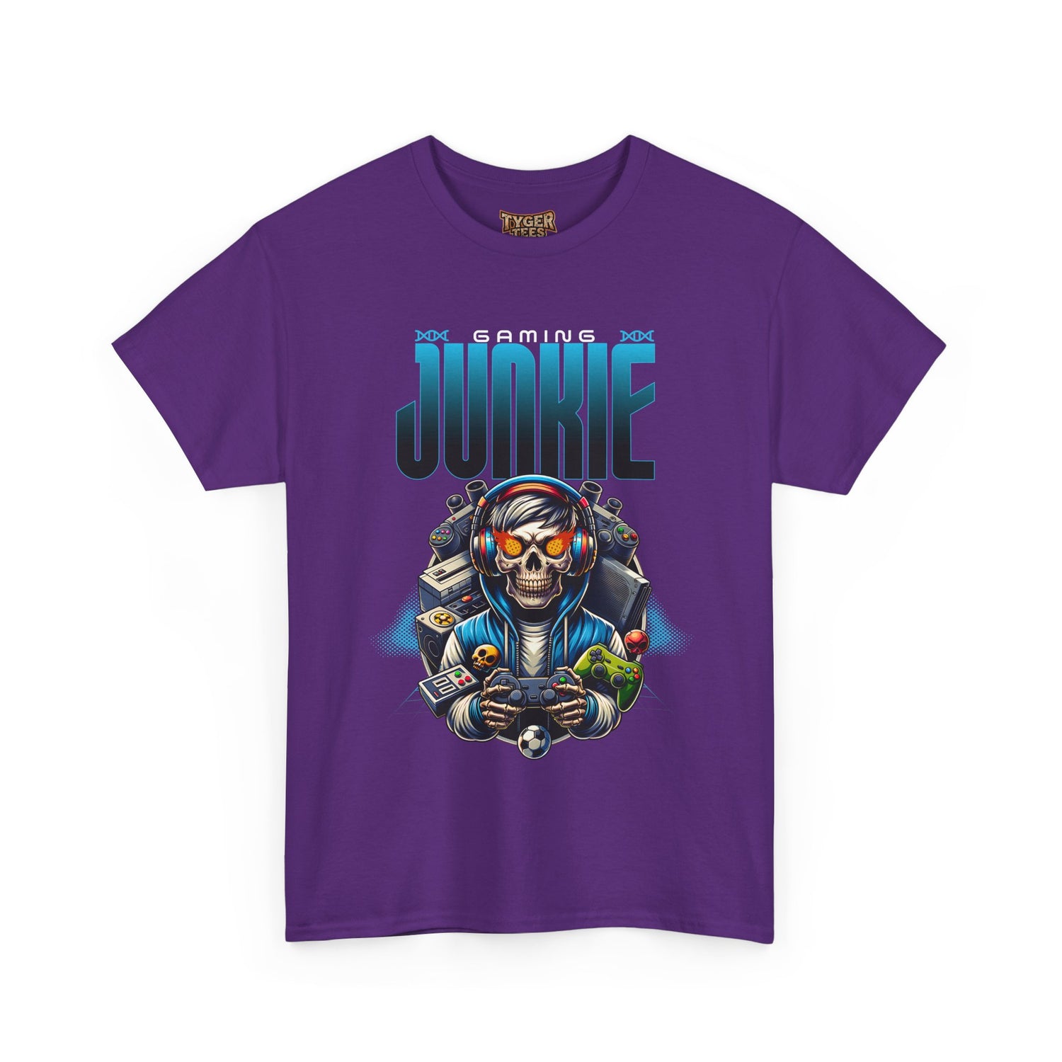 Gaming Junkie Skull Tee — Gamer Skull Controller Graphic T-Shirt