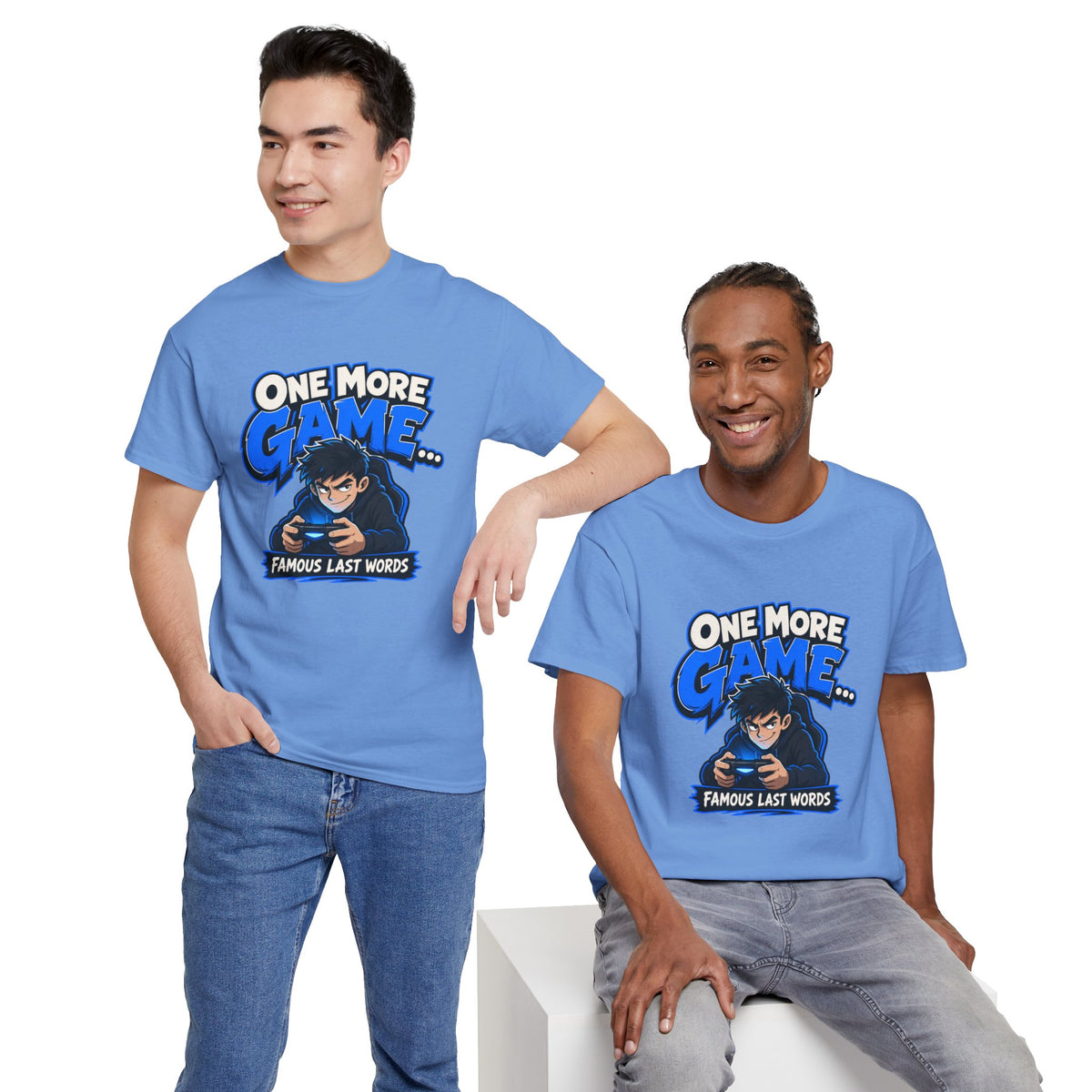 Gamer Tee — "One More Game... Famous Last Words" Graphic T-Shirt