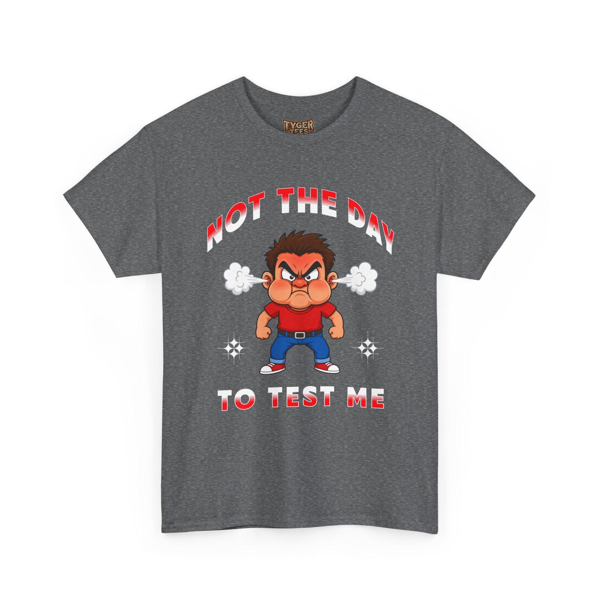 Not The Day To Test Me – Funny Angry Cartoon T-Shirt